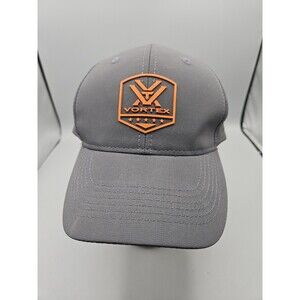 Vortex Optics Baseball Cap Hat Men's Gray Orange Logo Adjustable Performance